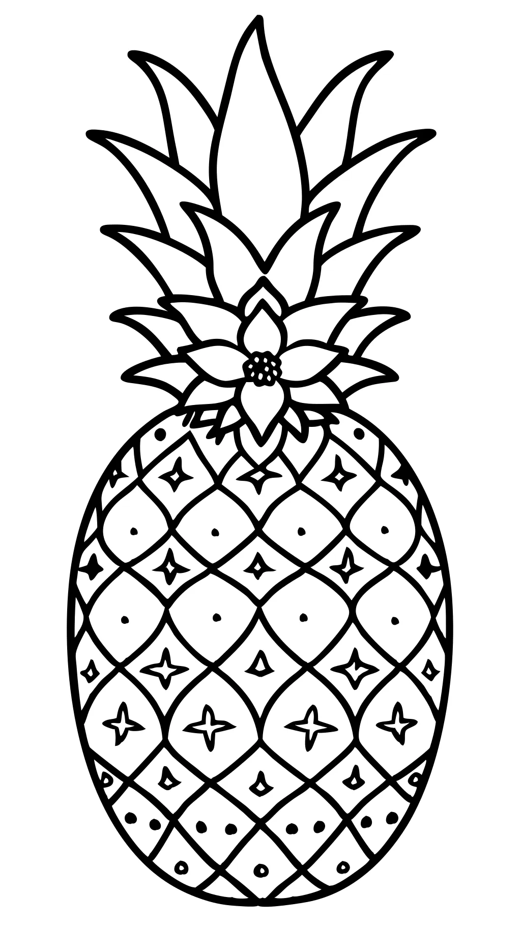 page de couleur d’ananas